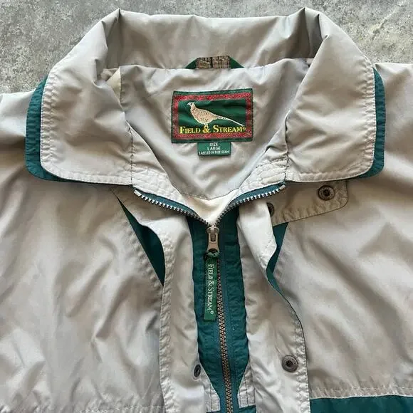 Field & Stream Vintage Two-Tone Colorblock Windbreaker Jacket - Picture 5 of 13